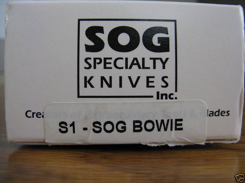 SOG S1 sticker on box